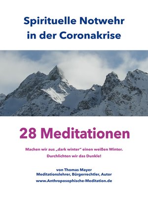 cover image of Spirituelle Notwehr in der Coronakrise